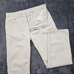 Vintage Levis 505 Corduroy Pants Mens 36x30 Cream Straight Leg Academia Retro